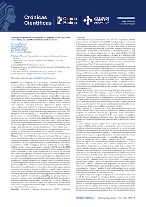 Portada de Edición Especial  2o. Congreso SOCFIC de Farmacia Comunitaria Iberoamericana